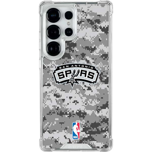 NBA San Antonio Spurs Digi Camo Galaxy S25 Ultra Clear Case